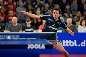 Hugo Calderano disputará sua segunda final na liga alemã de tênis de mesa (Crédito: Divulgação/Liebherr Ochsenhausen)