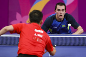 Hugo Calderano garantiu sua vaga individual em Tóquio-2020 com o ouro no Pan (Crédito: ITTF/Divulgação)