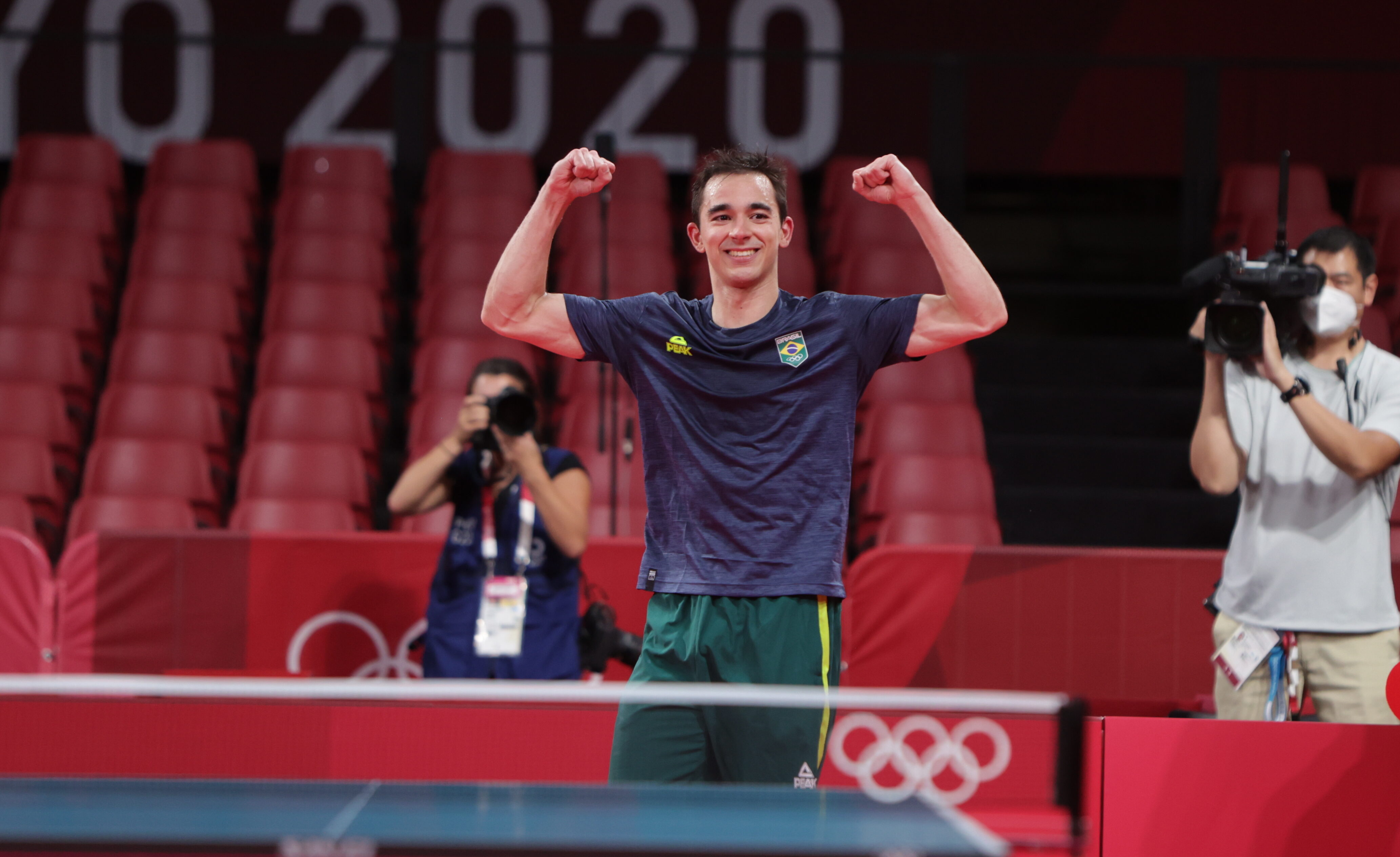 Hugo conquistou o melhor resultado histórico do Brasil em Olimpíadas (Crédito: ITTF)