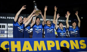 In January, Hugo led Liebherr Ochsenhausen to the 2024/25 German Cup title, winning all four games he played in the Final Four. He was chosen MVP of the finals (Photo: Nico Schaal)